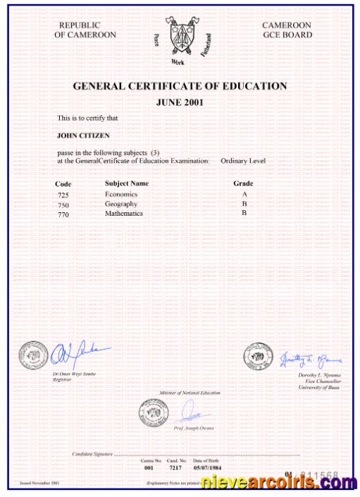 Cameroon general certificate of education
